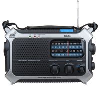 Kaito KA550 5-Way Powered AM/FM Shortwave NOAA Weather Emergency Radio with PEAS (Public Emergency Alert System) (Silver)