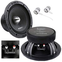 Orion XTX858 8" 1600 Watts High Efficiency Midrange Mid Range Bass Loud 8 Ohm Car Audio Speakers Pair with Free Alphasonik Earbuds Included