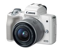 Canon EOS M50 Mirrorless Camera Kit w/ EF-M15-45mm Lens and 4K Video (White)