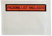 DZG Packing List Envelopes 7.5 x 5.5 Enclosed Pouches Pack of 100