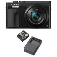 Panasonic DC-ZS70S Lumix 20.3 MP, 4K Digital Camera, Touch 3" LCD + Panasonic DMW-ZSTRV Battery & Charger Pack