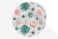 Alpha Kappa Psi Sticker Greek Sorority Decal for Car, Laptop, Windows, Officially Licensed Product, Monogram Design 5" x 5" - Succulents Floral