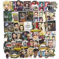 The Big Bang Theory Laptop Stickers, Water Bottle Travel Case Computer Wall Skateboard Motorcycle Phone Bicycle Luggage Guitar Bike Stickers Decal 50Pcs Pack (TBBT)