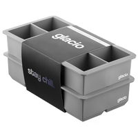 glacio Large Ice Cube Trays for Whiskey - Silicone Ice Tray Molds for making 8 Giant Ice Cubes - 2 Pack