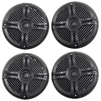 (4) Rockville RMSTS65B 6.5" 1600w Waterproof Marine Boat Speakers 2-Way Black