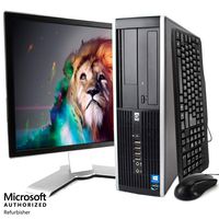 HP Elite Desktop Computer Package - Intel Core i5 3.1GHz, 4GB RAM, 250GB Hard Drive, DVD-RW Drive, WiFi, 19 Inch Monitor, Keyboard, Mouse, Windows 10 (Renewed)