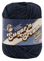Lily 10200101114 Sugar 'N Cream  The Original Solid Yarn - (4) Medium Gauge 100% Cotton - 2.5 oz -   Indigo  -  Machine Wash & Dry