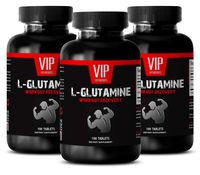 Immune Health Basics - Pure L-GLUTAMINE - Workout Recovery - Immune Support - Strength Boost - glutamine Healthy - 3 Bottles (300 Tablets)