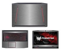 decalrus - Protective Decal for Acer Predator Helios 300 G3-571 (15.6" Screen) Laptop Titanium Texture Brushed Aluminum Skin case Cover wrap BAPredatorHelios300_G3-571Titanium