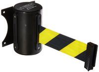 US Weight Wall Mount with Retractable Belt - 13' Yellow/Black Chevron Pattern