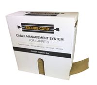 Secure Cord Cable Management System for Carpeted Surfaces, Removable and Reusable (82 feet, Taupe)