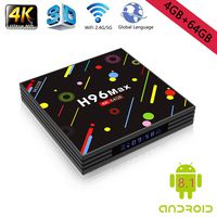 Android 8.1 4K Smart TV Box 4G+64GB H96 Max Display Screen RK3328 UHD Quad-Core WiFi Ultra HD H.265 Bluetooth