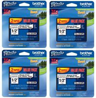 Brother Laminated Black On White Tape 2Pack (TZe2312PK) (8-PACK)