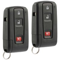 (Only Works with Black Logo Version NOT Silver) 2 Key Fob Keyless Entry Remote fits Toyota Prius 2004 2005 2006 2007 2008 2009 ...