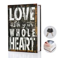 wishacc Real Pages Portable Secret Book Hidden Safe with Key Lock Book Safe - Hollowed Out Book with Hidden Secret Compartment for Jewelry, Money and Cash