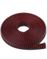 Cable Organizer Cable Management Sleeve 3/8" Black Red Cord Protector Wire Loom Braided Cable Sleeve Expandable Cable Wrap Cable Concealer Cat Cord Protector Super-Deals-Shop (10 FT)