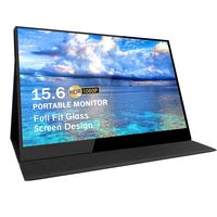 Portable Monitor 15.6 Inch 1920x1080 FHD Resolution Full Fit Glass Portable Display Screen HDMI USB Monitor Super Slim Compatible with Mac Windows Xbox Switch Laptop Computer Raspberry pi
