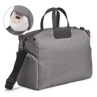 Momcozy Breast Pump & Diapers Bag, Large Capacity Nappy Tote for Travel - Wide Open & Waterproof, Fits Most Brands Breast Pumps Like Spectra, Lansinoh, Philips Avent etc.(Grey, Large)