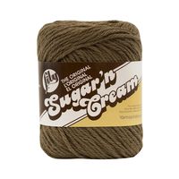 Lily Sugar 'N Cream  The Original Solid Yarn - (4) Medium Gauge 100% Cotton - 2.5 oz -  Warm Brown  -  Machine Wash & Dry