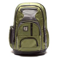 Ful Free Fallin' Padded Laptop Backpack, Fits Up to 17-Inch Laptops, Green, Unisex