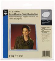 Dritz 53072-9 Shoulder Pads, Covered Teardrop Raglan, 3/8-Inch, White