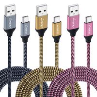 USB Type C Cable, Canjoy 3Pack 10ft Extra Long USB Type C Cable Braided Fast Charging Cord for Samsung Galaxy S10,S10+, S9 S8 Plus Note 9 8,Moto X4 Z2, Google Pixel XL,Nexus 5X 6P,LG V20 V30 G6 G5