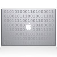The Decal Guru Binary Decal Vinyl Sticker, 11" MacBook Air, Silver (1409-MAC-11A-S)