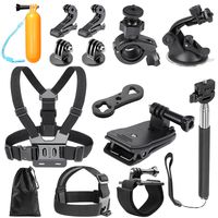 Neewer 25-In-1 Accessory Kit for GoPro Hero 7 6 5 4 3+ 3 2 1 Hero Session 5 Black AKASO EK7000 Apeman SJ4000 5000 6000 DBPOWER AKASO VicTsing WiMiUS Rollei QUMOX Lightdow Campark and Sony Sports DV