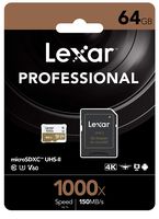 Lexar Professional 1000x 64GB microSDXC UHS-II Card
