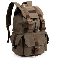 S-ZONE Canvas DSLR SLR Camera Backpack Mens Rucksack Bag Knapsack for Sony Canon