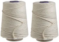 Regency Natural Cooking Twine 1/2 Cone 100% Cotton 500ft, 2 Pack