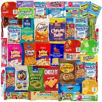 Blue Ribbon Care Package 45 Count Ultimate Sampler Mixed Bars, Cookies, Chips, Candy Snacks Box for Office, Meetings, Schools,Friends & Family, Military,College, Halloween, Fun Variety Pack