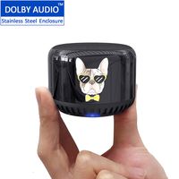 TWS Bluetooth Speakers Subwoofer, Dosmix Small Speakers Wireless with True Wireless Stereo/Dolby Audio Sound Quality/Stainless Steel Enclosure/IP 67 Waterproof for Android/iPhone/ipad/Laptop(Black)