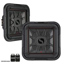 Kicker 46L7T122 Two L7T L7-Thin 12-Inch (30cm) Subwoofers, Dual Voice Coil, 2-Ohm, 600 Watts Each
