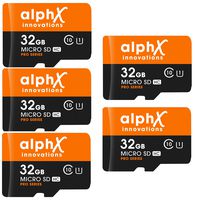 5 Pack AlphX 32gb Micro SD High Speed Class 10 Memory Cards for Samsung Galaxy S9, S9+, S8, Note 8, S7, S5, S4 with Transfer Speed up to 80MB/s