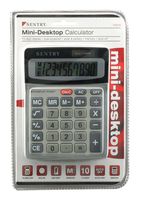 Sentry Mini Desktop Calculator, Silver/Black (CA272)