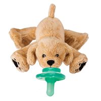 Nookums Paci-Plushies Buddies - Retriever Pacifier Holder - Plush Toy Includes Detachable Pacifier, Use with Multiple Brand Name Pacifiers