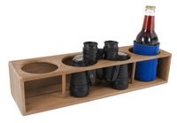 SeaTeak 62654 Insulated Four-Drink Binocular Rack with Pedestal Clamps