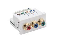 Leviton 41292-DEW Multimedia Outlet System RCA Component Video Module, White