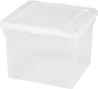 IRIS Letter Size File Cube Box, Clear
