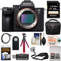Sony Alpha A7 III 4K Digital Camera Body with 64GB Card + Case + Tripod + Strap + Remote + Kit