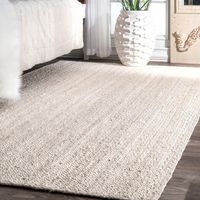 nuLOOM Rigo Hand Woven Jute Rug, 9' x 12', Off-white