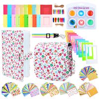 Sunmns Camera Accessories Bundle Kit Set for Fujifilm Instax Mini 9, Accessory Include Case, Album, Film Stickers, Desk Frames, Hanging Frame, Filters, Strap (White Floral)