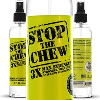 Emmy's Best Stop The Chew 3X Strength Anti Chew Bitter Spray Deterrent for Dogs & Puppies - Alcohol Free - Most Powerful Bitter Deterrent - 8oz