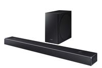 Samsung Harman Kardon 5.1.2 Dolby Atmos Soundbar HW-Q80R with Wireless Subwoofer, Adaptive Sound, Game Mode, 4K Pass-Through with HDR, Bluetooth Compatible, 372-Watts