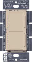Lutron Maestro Dual Dimmer Switch for Incandescent and Halogen Bulbs, 300-Watt, Single-Pole, MA-L3L3-TP, Taupe