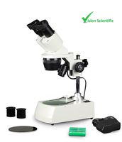 Vision Scientific VMS0002-RC-123-ES2 Tri-Power Binocular Stereo Microscope, Pair of 10x and Pair of 20x WF Eyepieces, 1x, 2xand 3X Objectives, 10x, 20x, 30x, 40x, 60x Magnification, Cordless