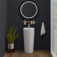 Swiss Madison Well Made Forever SM-PS307 Monaco Pedestal Sink, Glossy White