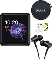 FiiO M5 Bluetooth Audio Player (Black) Bundle with 1MORE E1009 Piston Fit Earphones (Space Gray), Silicon Power 32GB Class 10 SDHC MicroSD Card, and Blucoil Portable Earphone Hard Case