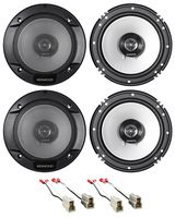 Kenwood Front+Rear Door 6.5" Speaker Replacement Kit for 2002-05 Subaru WRX